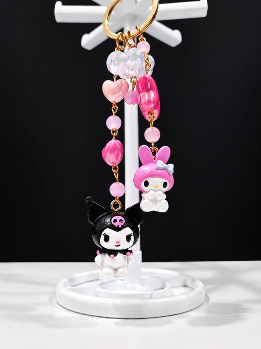 Porta-chaves Temático Hello Kitty -  Kuromi / Melody