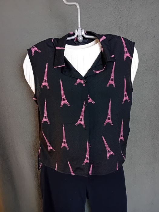 #H&M koszula czarna wieża Eiffla