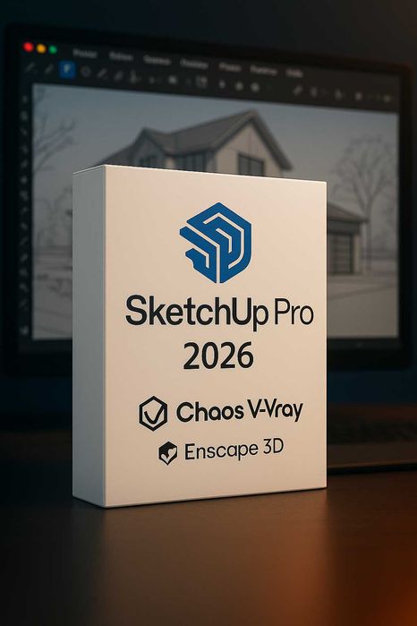 SketchUp Pro 2026 + Chaos Vray 7 + Enscape 4.14 [ Windows / MacOS ]