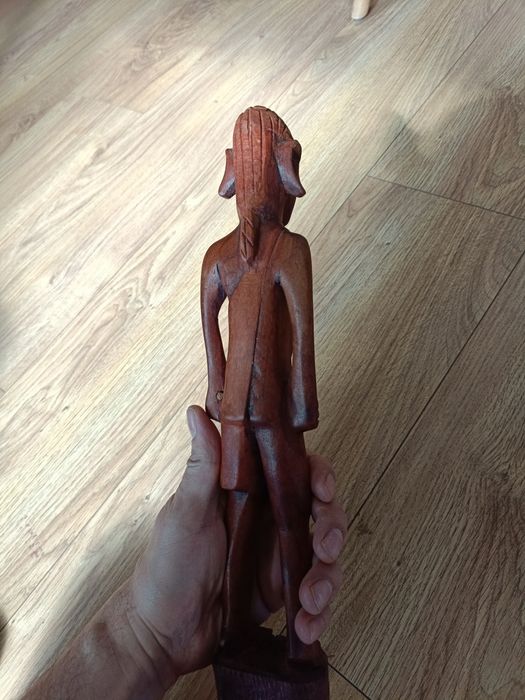Drewniana figurka rzeźba ozdoba PRL  DDR
