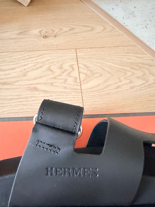 Klapki skorzane Hermes 38