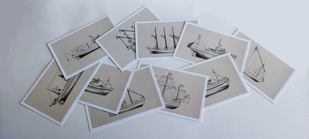 Postais sobre a construção naval em madeira em Vila do Conde