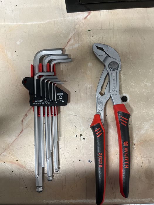 Wurth klucze imbusowe długie, klucz nastawny do rur