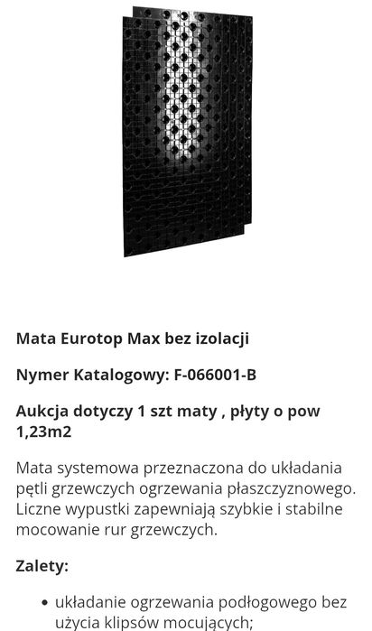 Mata ogrzewanie podłogowe