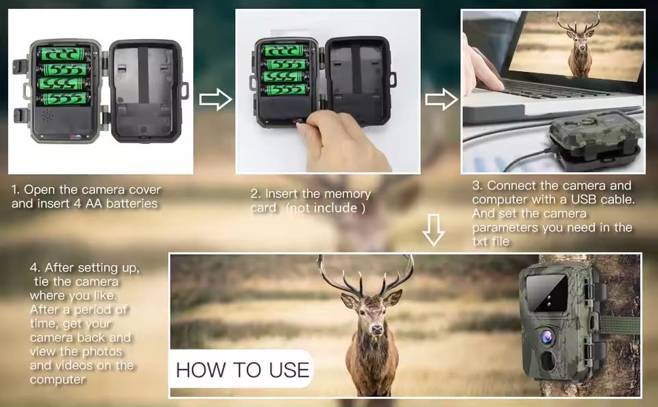 Мини фотоловушка Suntek 20 Мп Full HD 1080P ночное видение