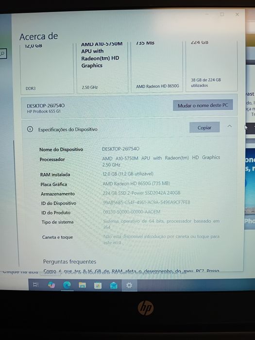 Portatil HP Probook 655