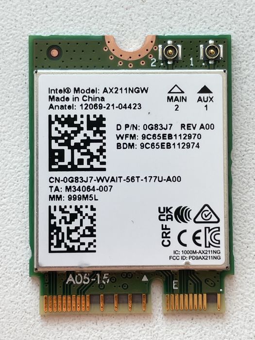WiFi-6e Intel AX211NGW