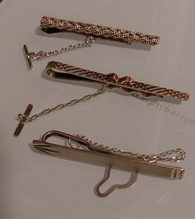 Alfinetes em prata para gravata