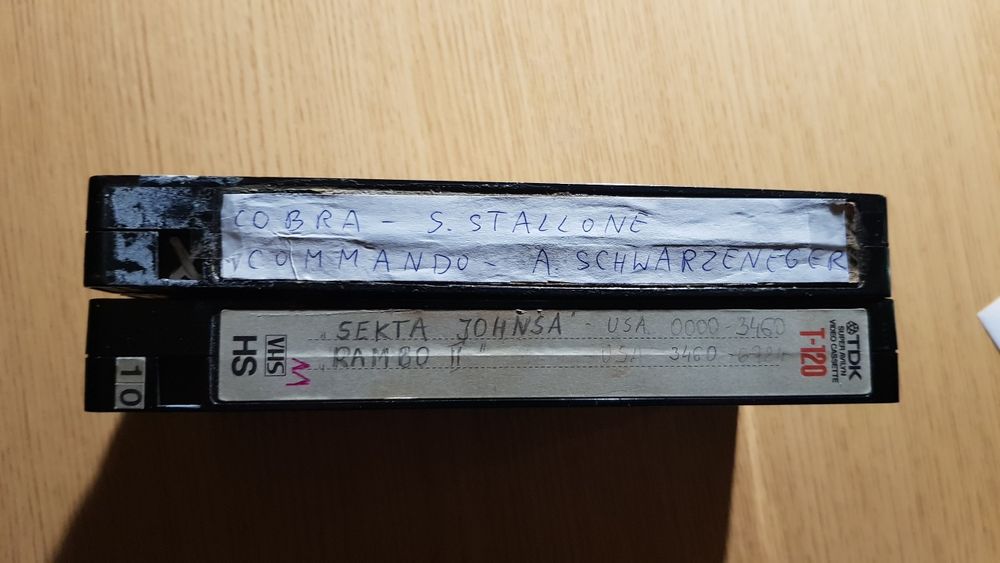 Cobra, Commando, Rambo na VHS