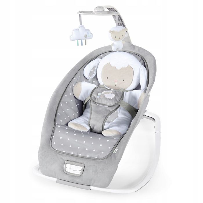 INGENUITY Bujaczek leżaczek z wibracją i dźwiękiem Cuddle Lamb 0m+ do 18kg