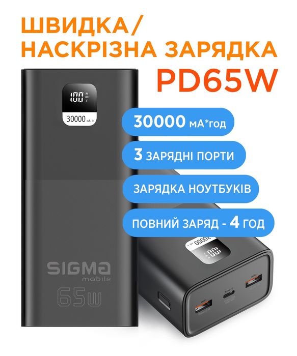 Power bank sigma 30000mah 65w