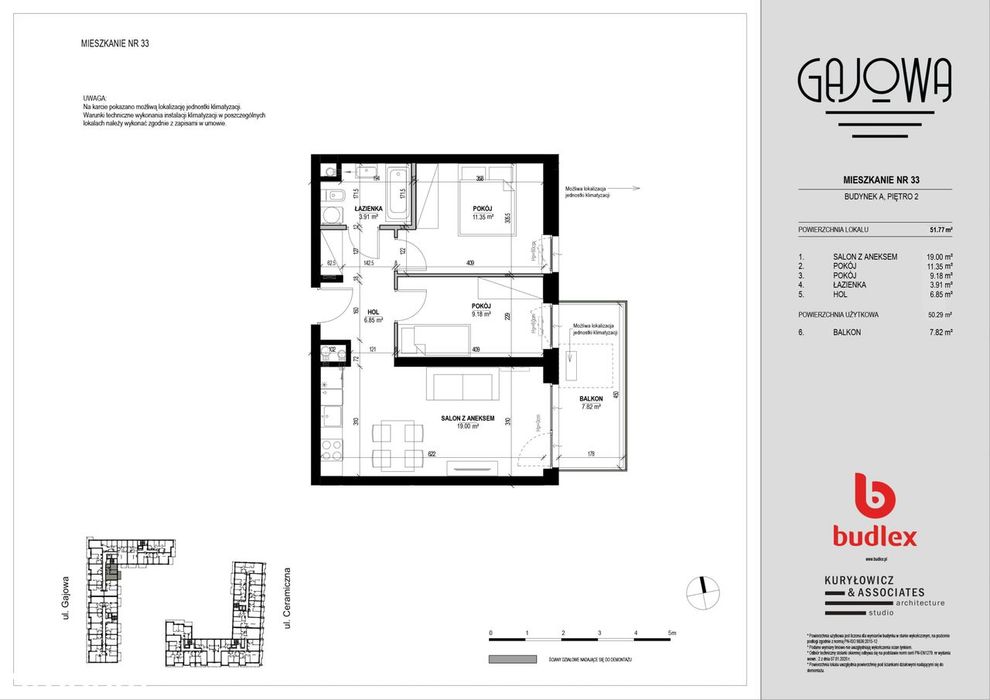 Gajowa  | mieszkanie 3-pok. | A.33