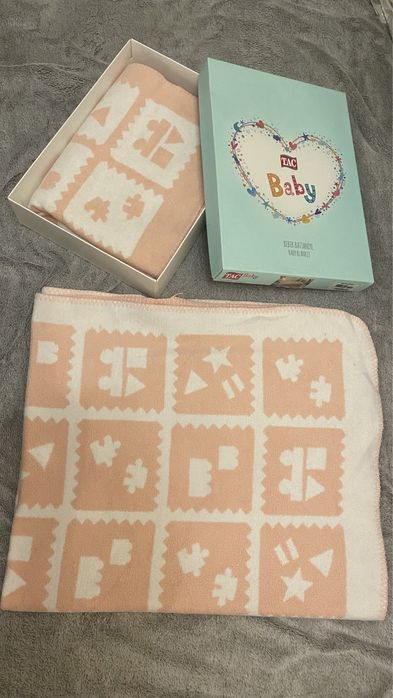 Плед новый фирмы TAC на осень зиму для девочки в кровать, коляску