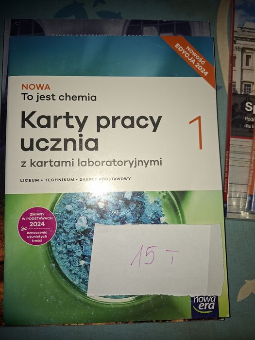Chemiakarty pracy liceum technikum  klasa 1