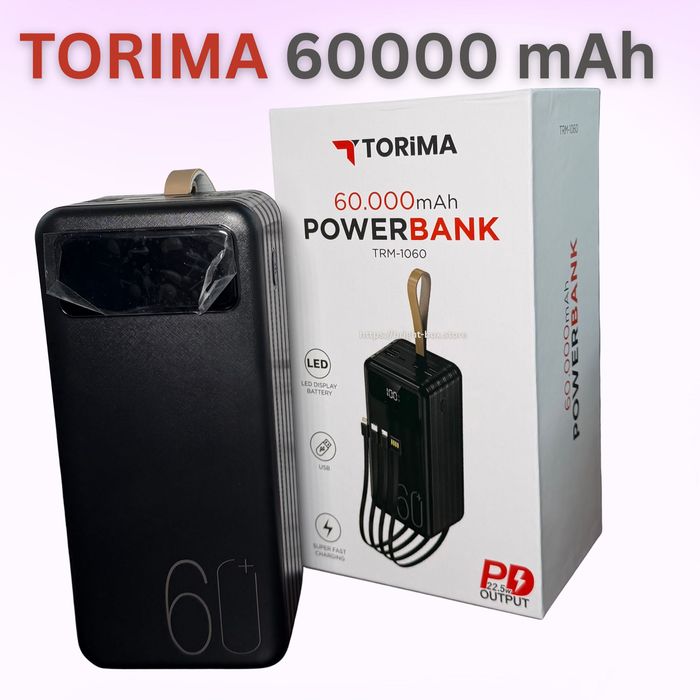 Power Bank повышенной емкости Torima TRM-1060 60000 mAh