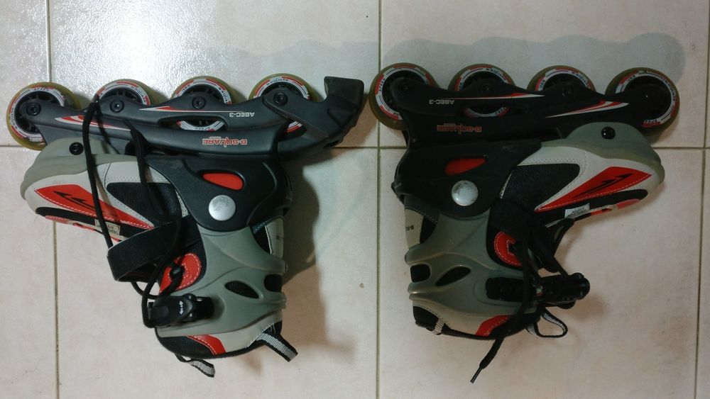 Patins em linha tam. regulável 34 a 36, c/ proteções e saco transporte