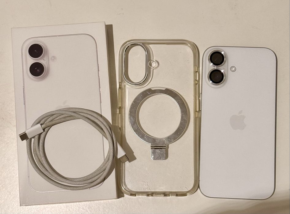 iPhone 16 Branco 128 GB | Bateria 100% | Caixa, Capa e Película