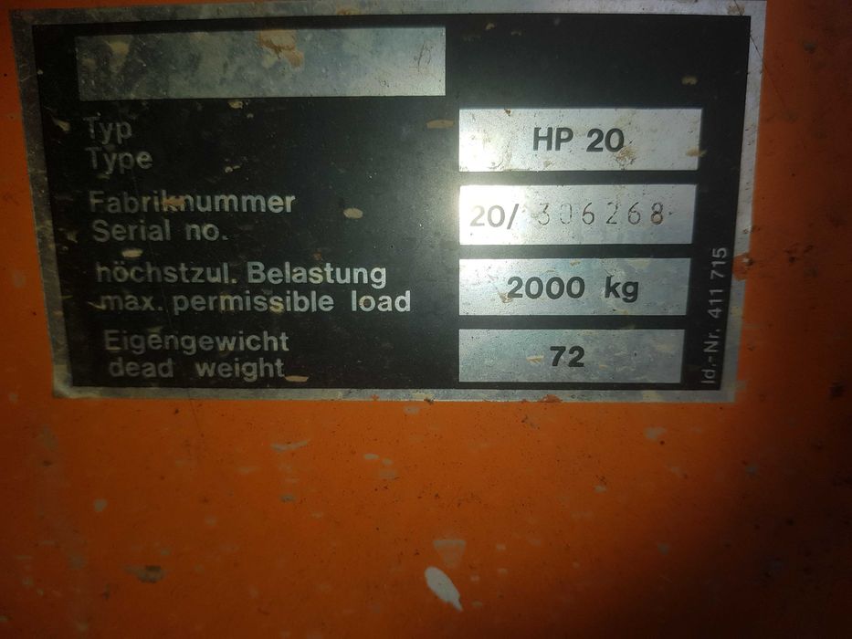 wózek magazynowy paletowy still HP-20 paleciak