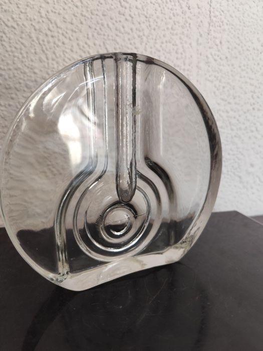 Walther glass wazon na jeden kwiatek vintage retro prl
