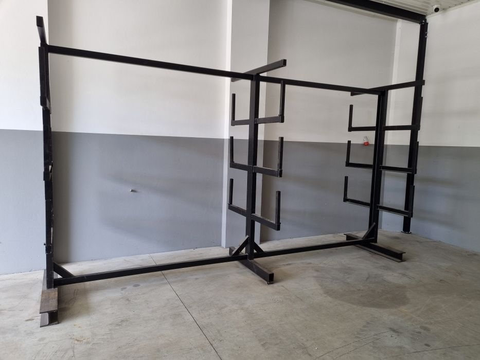 Regał wspornikowy magazynowy regał na stal dwustronny