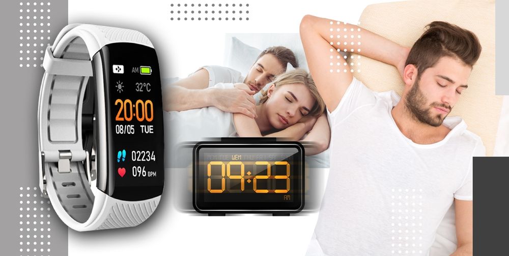 smartwatch giewont czarno biały 2 paski gw200-2