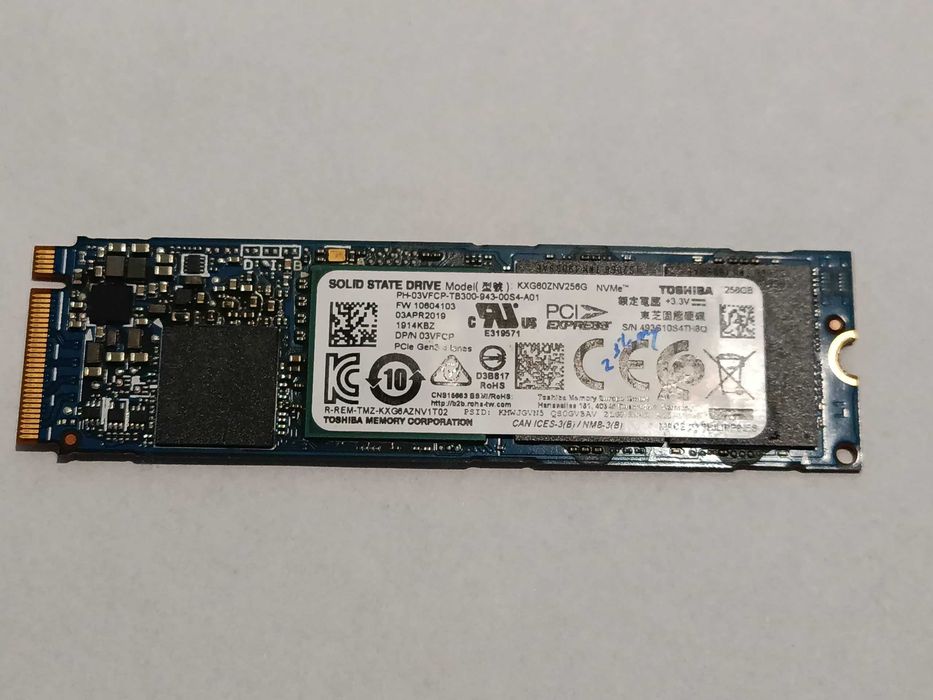 256GB NVMe SSD Toshiba XG6 M.2 2280