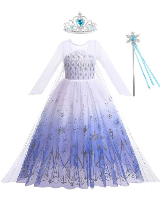 Nowy zestaw Elsa Elza + akcesoria! r. 116/122 przebranie