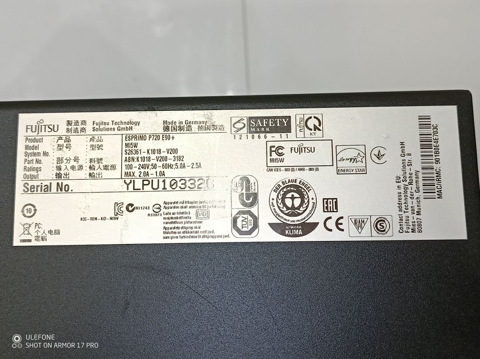 Комп'ютер Fujitsu Esprimo P720 E90+, Intel i5-4590/16GB DDR3 дефект