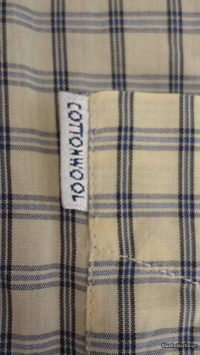 Camisa de homem aos quadrados Cotton Wool