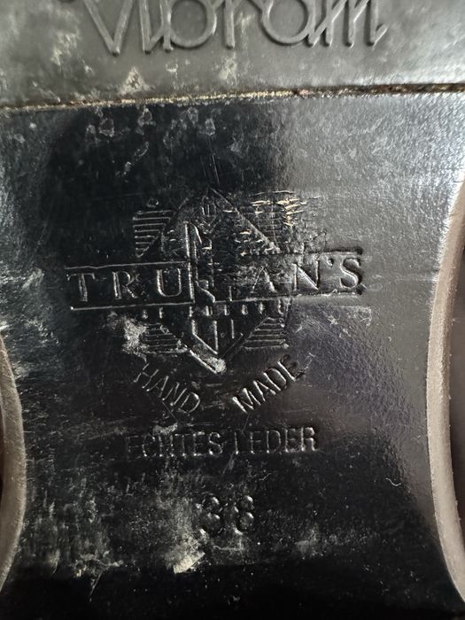 Truman's Handmade Leather High Boots Heel Brown 38 skórzane wysokie kozaki na obcasie
