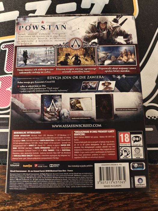 Assassin's creed 3 Join or Die kolekcjonerska assassyn