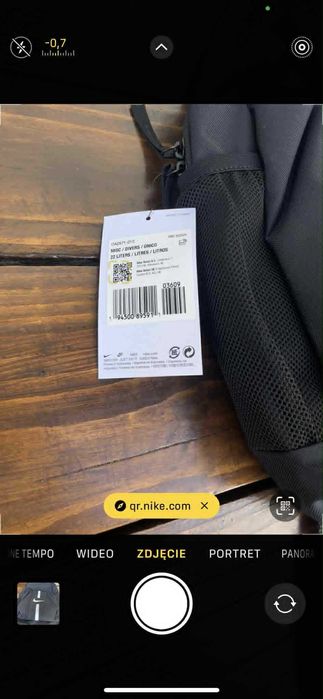 Plecak nike szkolny treningowy młodzieżowy czarny