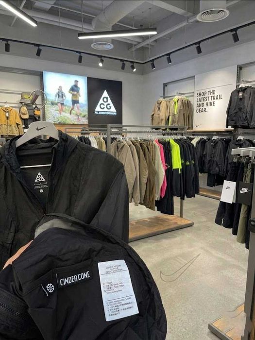Нейлон 1ОО% | Черная Куртка Nike Acg | Ветровка Найк АСГ
