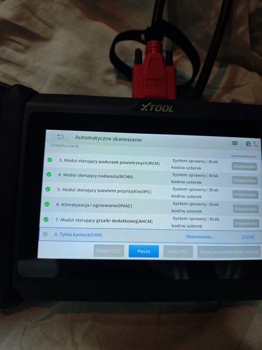 Komputer/tester diagnostyczny Xtool ip616,OBD2,J polski,Bez abonamentu