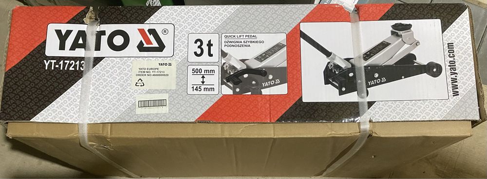 Домкрат гідравлічний підкатний 3 тонни YATO YT-17213 ято нове