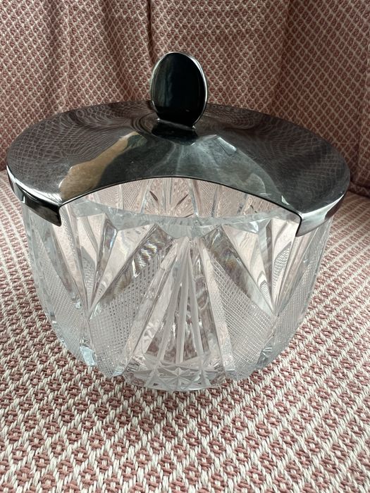 Cukiernica Hefra prl kryształ srebro 800