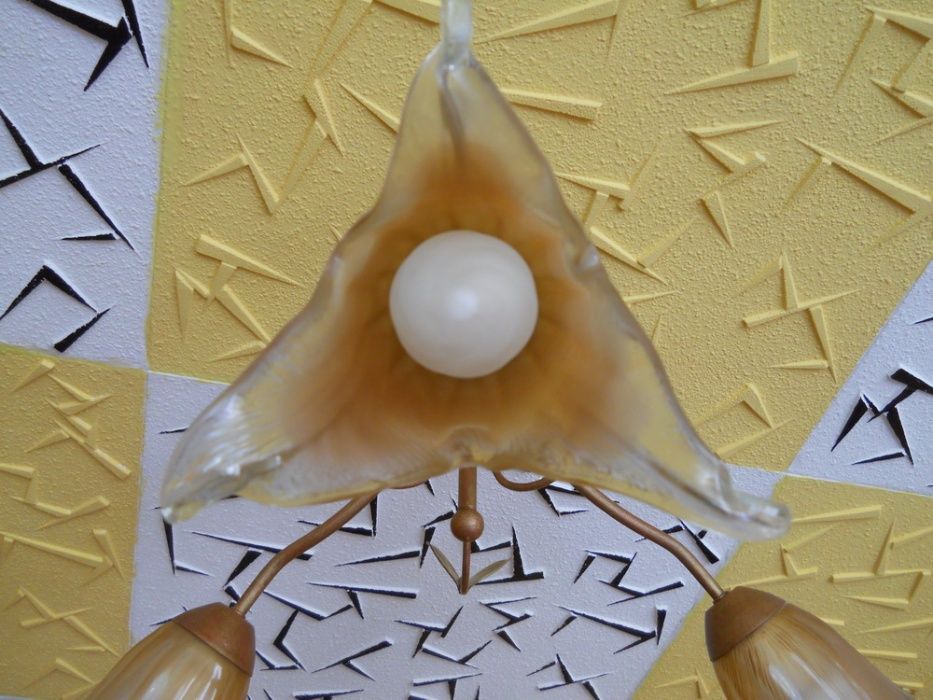 Żyrandol + Kinkiet komplet jak nowy "luminex" stare złoto klosze