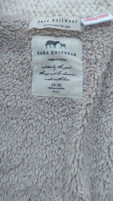 Casaco de malha e pêlo ZARA 24/36 meses