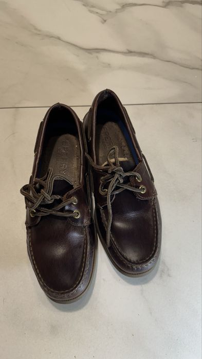 шкіряні топсайдери Sperry Top-Sider A/O 2-Eye Amaretto 40 р