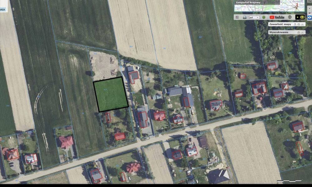 Działka budowlana 1407 m² – Somianka Parcele | Ogrodzona | Media | Udział w drodze MPZP - Widok 2