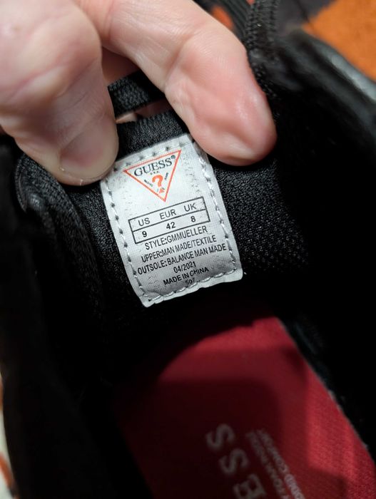 Мужские высокие кеды, хайтопы Guess, размер 42( 37 см), 2021 год