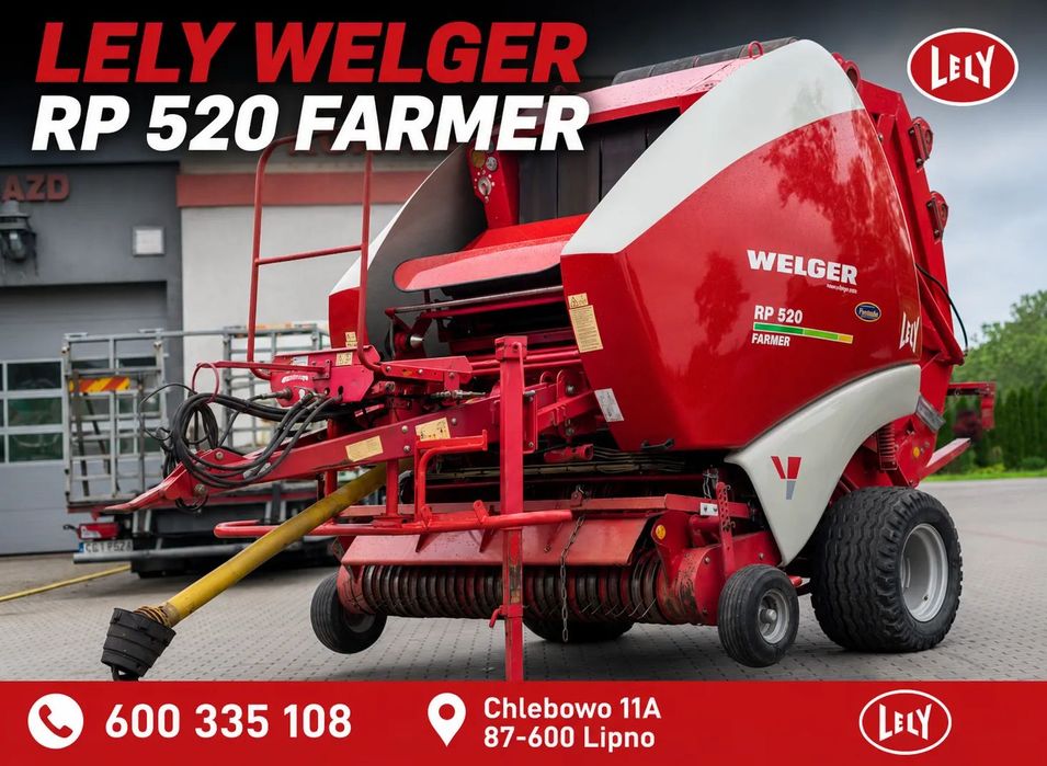 Lely LELY WELGER RP 520 FARMERStan Idealny Posiadam wiele maszyn Prasa Ciągnik Rozrzutnik  Zadbana Polecam Sprawna Gotowa do pracy Posiadam wiele maszyn