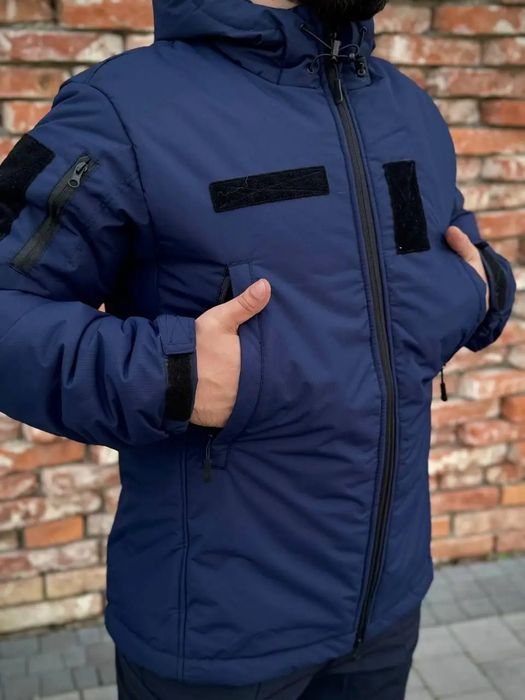 Зимова темно-синя  тактична куртка для ДСНС