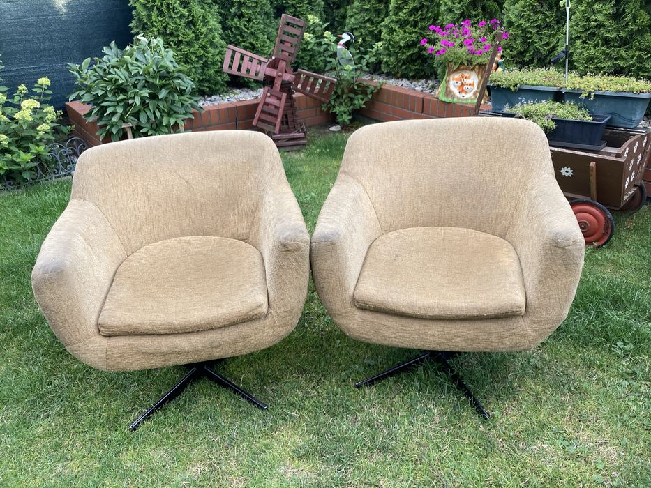 Fotele vintage obrotowe
