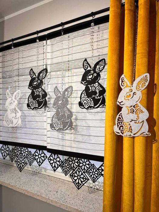 Zajaczek z filcu, dekoracja wielkanocna