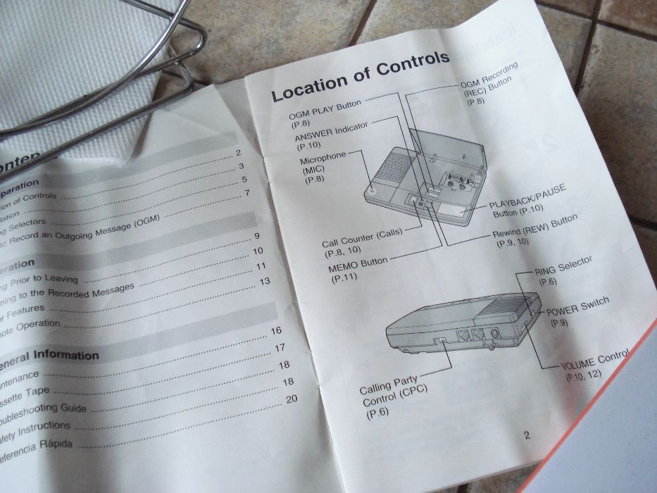 Автоответчик Panasonik KX-T1000B все работает комплекте касета книжка