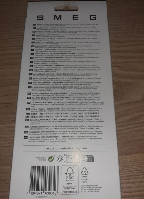 Conjunto de talheres Smeg