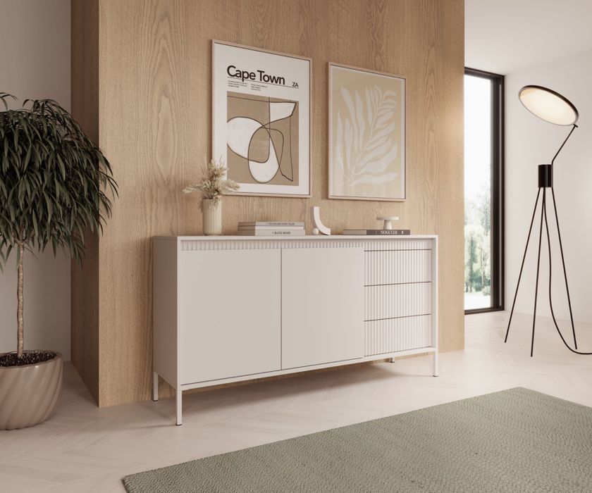 Meble do salonu BEŻ , komoda, stolik, szafka RTV. Kolekcja HARMONY