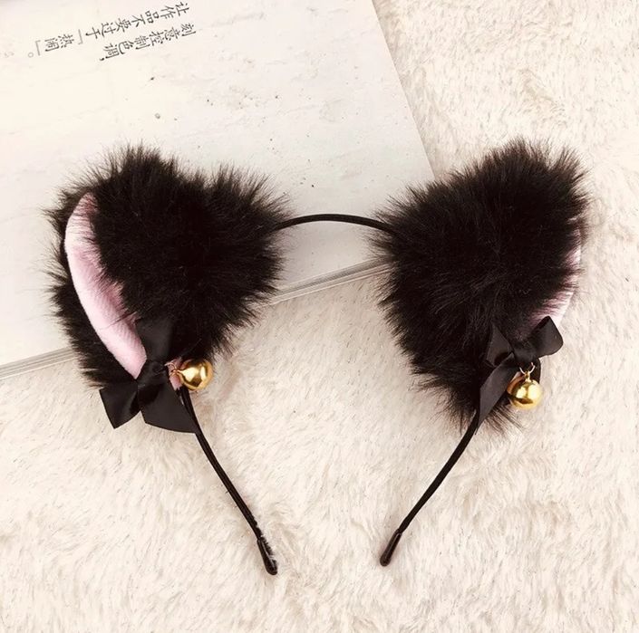 Набор обруч кошачьи ушки перчатки лапы лапки кошки квадробики