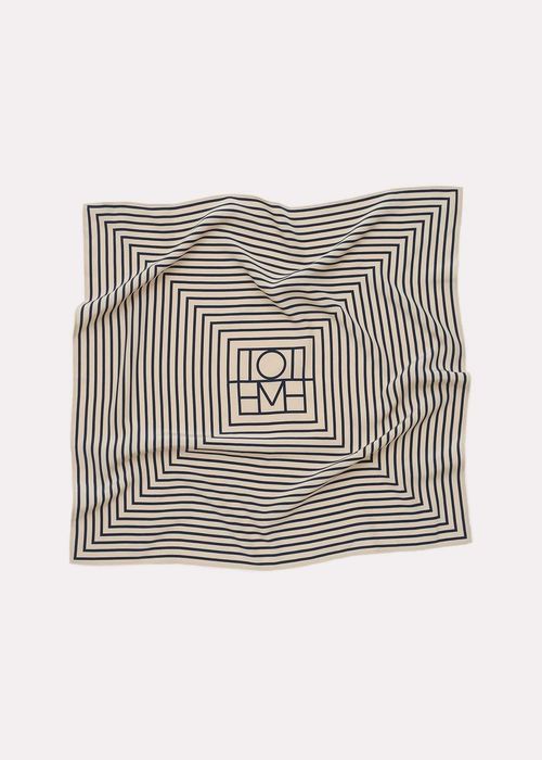 Шарф Toteme Signature Monogram Silk scarf Creme